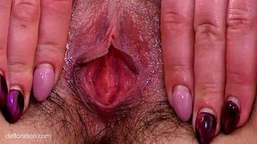 Hairy Virgin Pussy of Rosa Esposito is Massaged by Lesbian