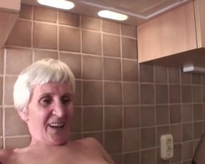 Hairy GILF Sucks and Rides Her Younger Lover's Hard Cock