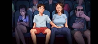 Dabby and anon go to flim hall to saw flim then after some time dabby in mood in summer time saga ne