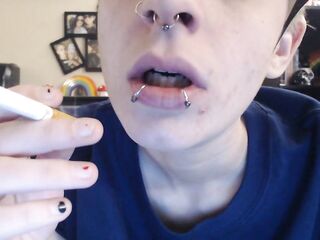 Dyke blows smoke in your face