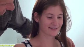 Skinny teen takes big tutor cock like a pro