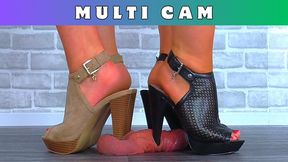 Puncturing Your Cock & Balls Under Our Platform Heels - 175 - Multi Cam - 15 x HD Cameras - Goddess Amber - Miss Lucy - Trample Trampling CBT Ballbusting Crush Crushing