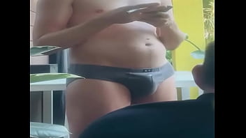 Amateur boy suddenly wets his pants right in front of his friend