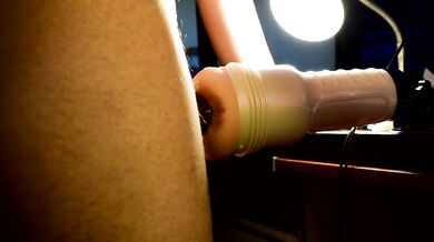 Fucking my anal fleshlight.