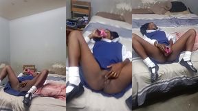 catching step daughter playing with vibrator, step daddy gets ontop missionary