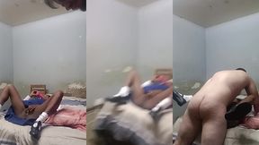 catching step daughter playing with vibrator, step daddy gets ontop missionary