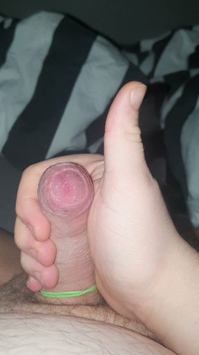 Playing with my tiny cock until he cums