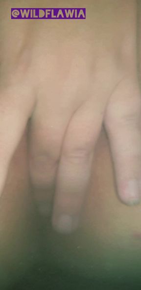 Real Amateur Housewife, Playing at Bathhouse with Pink Dildo in Her Pussy