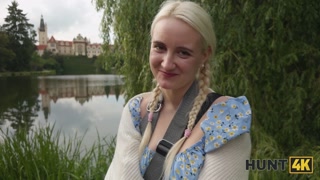 HUNT4K. Hunter found a young and tight pussy in the park and fucked her roughly afterwards