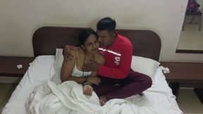 Young loving desi Indian couple warms each other with love and hot sex