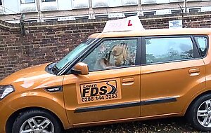 Fake driving school busty blonde georgie lyall gets customer satisfaction