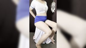 Asian Flight Attendant Wows with Sexy Cosplay and Solo Lesson