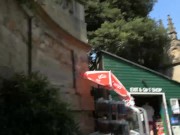 Vacation with sweet Rachel James - public blowjob and took a deep creampie, in public!