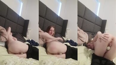 Hot blonde MILF nurse buttcrack tampon vibrator alone POV