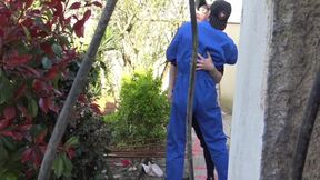 Yougn straight worker fucked outdoor