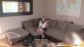 Anal Virgin gets her Extremely Tight Bumhole Fucked on Camera - Fake Agent UK