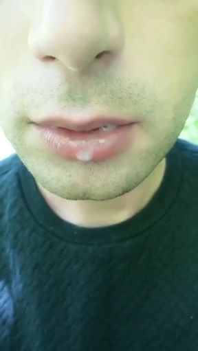 Showing Cum Load in Mouth and Swallowing - Solo Cum Play After Getting Cum in Mouth