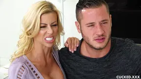 Sexy Alexis Fawx Cocksucking Her Man's Friend Before Steamy Threesome