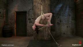 Slave hogtied in inverted suspension