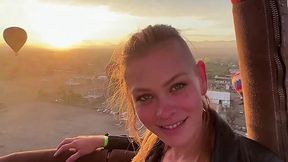 Busty Babe Sucks & Swallows Cum After Wild Mile-High Fuck in Hot Air Balloon Over Pyramids