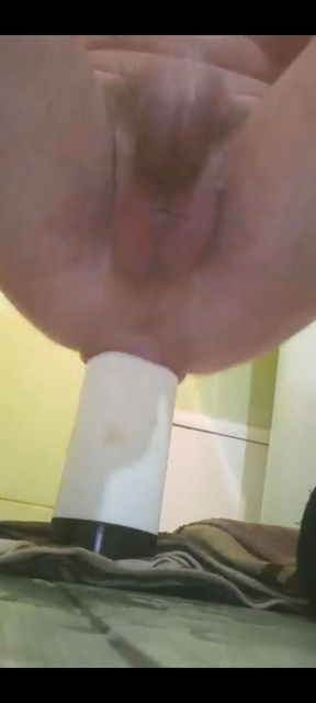 Male Squirt From Hard Anal Fisting with a Bottle. I Moan From Anal Pleasure