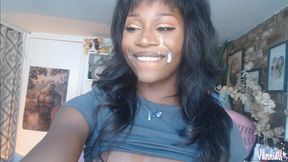 black trans girl next door vanniall massive cumshot self facial in full webcam show - ebony girldick bbc masturbation solo