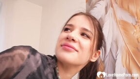 Before She Hits the Club I Pound Her from Behind on the Table