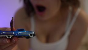giantess girl and car