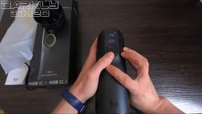 Horny guy uses an automasturbator, moaning heavily, experiencing the best orgasm of his life, unboxing the Tryfun toy
