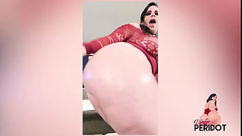 Red Butt Plug In Big Booty Babes Asshole