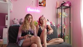 Trans GF Choked on Pussy Gush Destroyed by Geek Rimjob Frenzy