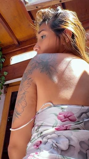 Oops! My stepsister "accidentally" sat on my dick on family vacation   Clip 1