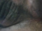 Black Chub with a hairy ass mild contractions