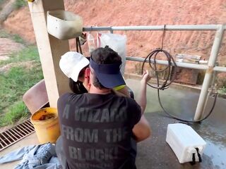 The mare got sick and the vets screw the breasty, large booty Latin chick owner until that babe squirt two calm her down