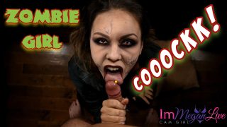 Zombie girl sucking cock until cumshot POV