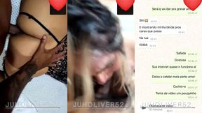 fiz uma chamada de video com meu namorado enquanto dava pra outro, o safado acabou metendo sem camisinha antes, e gozou na bunda depois