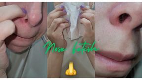 Blowing, cleaning and spying my nose