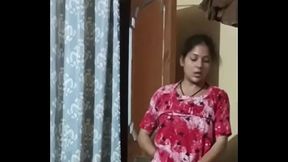 Indian desi Bhabhi changing night dress
