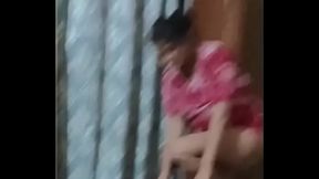 Indian desi Bhabhi changing night dress