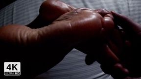 Luna Vale Dark Sensual Foot Cumshot Jerking Off to Her Soles & Toes - 4K version