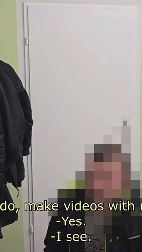 Emotional moment from "Married Installer-Worker accepts my offer and lets me give him a blowjob"