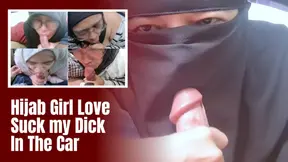 Cheating Hijabi Wife Sucks cock in the car