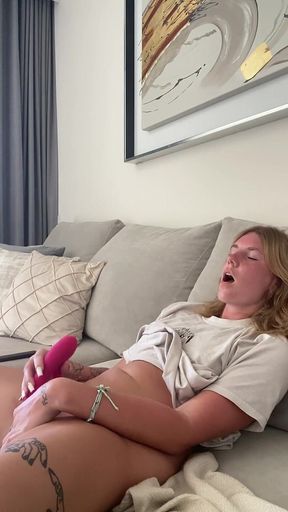 Beautiful Teen Masturbates to Orgasm Until Legs Shake
