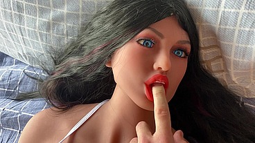 Real sex doll double penetration! I want Nastya! POV!