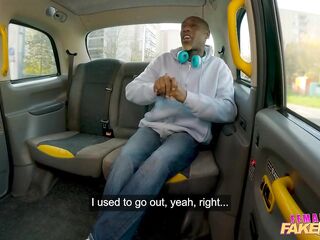 Female Fake Taxi - Scottish blond Samantha Joiner rides UK DJ's large ebony dick