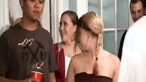 ”Frat party coed slut is screwed in missionary”