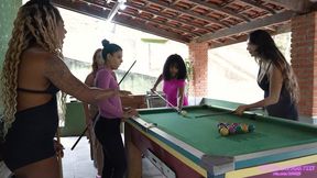 ANITA, MANU, RAFAELA and VICKY - A game of billiards and an unexpected turn! (HD)