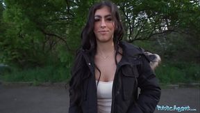 Colombian babe sucks and fucks in public for cash