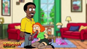 A Black Neighbor Shoved His Black Cock Into a White Married Housewife's Mouth.