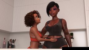 kitten milf - (amy s big wish 4.4) - a futanari helps her roommate relieve some stress and loses her virginity!